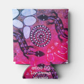 Goanna dromen roze in Centraal-Australië Blikjeskoeler (Achterkant)