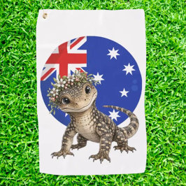 Goanna Een Klein Stukje Australië Golf Handdoek