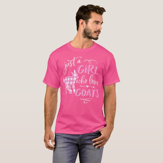 Goa's voor meisjes, gewoon een meisje dat van geit t-shirt (Voorkant volledig)