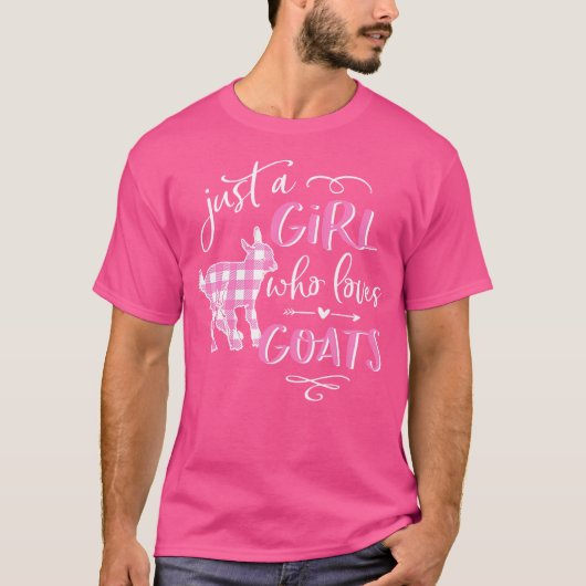 Goa's voor meisjes, gewoon een meisje dat van geit t-shirt (Voorkant)