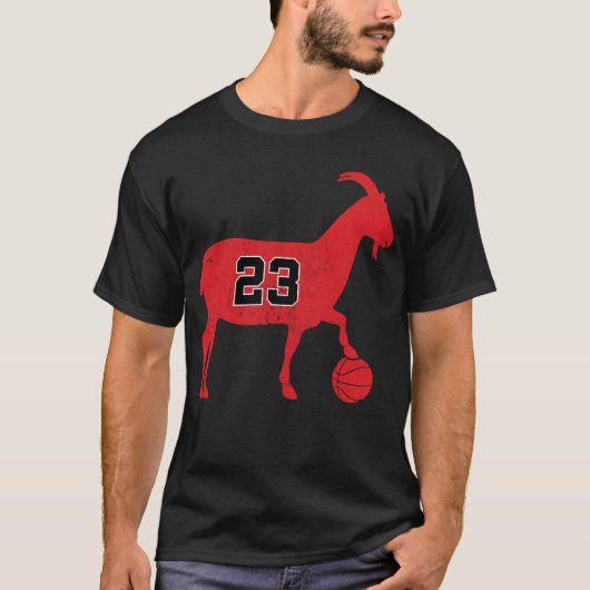 GOAT 23 Grappig Basketbal T-shirt (Voorkant)