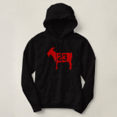 GOAT 23  Jordan Red Hoodie (Design voorkant)