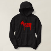 GOAT 23  Jordan Red Hoodie (Design voorkant)