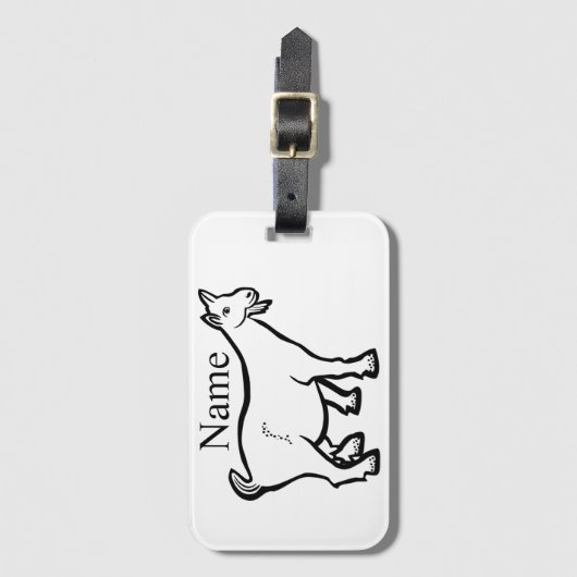 Goat Animal Thunder_Cove Bagagelabel (Voorkant (verticaal))