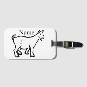 Goat Animal Thunder_Cove Bagagelabel