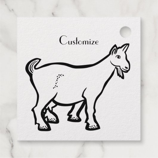 Goat Animal Thunder_Cove Bedankjes Labels (Achterkant)