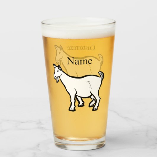 Goat Animal Thunder_Cove Glas (Voorkant gevuld)
