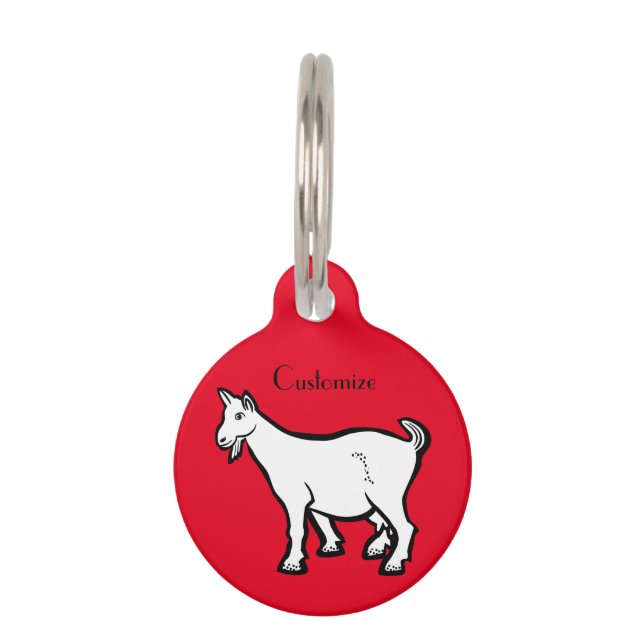 Goat Animal Thunder_Cove Huisdierpenning (Voorkant)