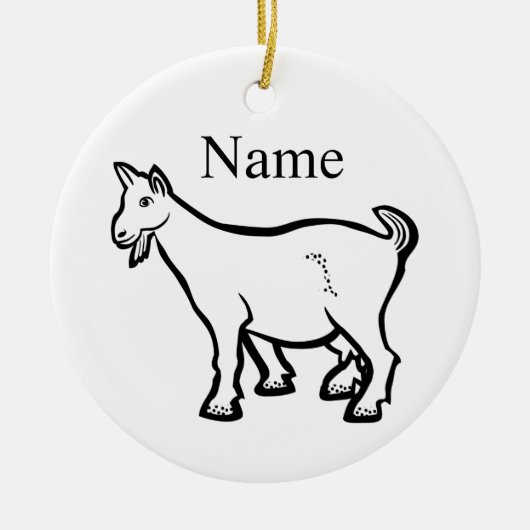 Goat Animal Thunder_Cove Keramisch Ornament (Voorkant)