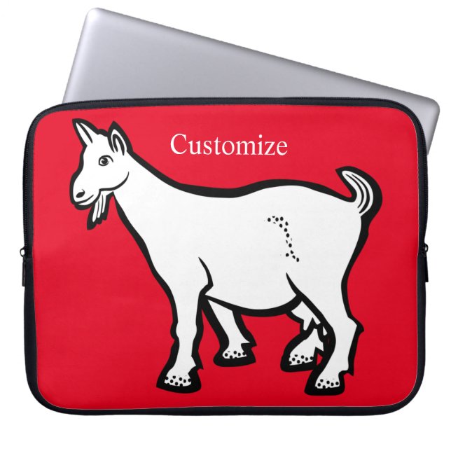 Goat Animal Thunder_Cove Laptop Sleeve (Voorkant)