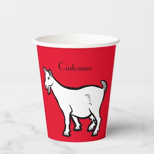 Goat Animal Thunder_Cove Papieren Bekers (Voorkant)