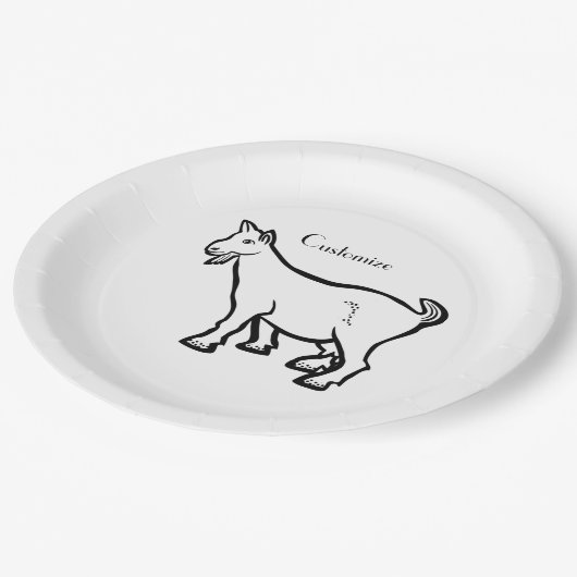 Goat Animal Thunder_Cove Papieren Bordje (Gekanteld)