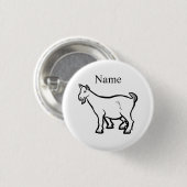 Goat Animal Thunder_Cove Ronde Button 3,2 Cm (Voorkant /achterkant)