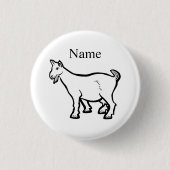 Goat Animal Thunder_Cove Ronde Button 3,2 Cm (Voorkant)