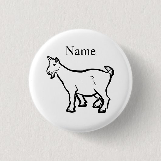Goat Animal Thunder_Cove Ronde Button 3,2 Cm (Voorkant)