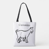 Goat Animal Thunder_Cove Tote Bag (Achterkant)