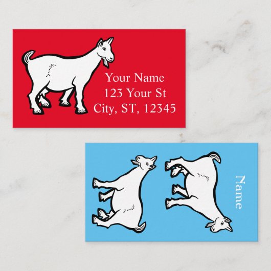 Goat Animal Thunder_Cove Visitekaartje (Voorkant / Achterkant)