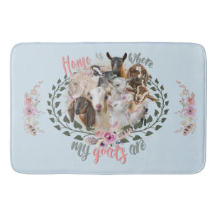 GOAT ART   Thuis is waar mijn geiten GetYerGoat Badmat