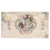 GOAT ART | Thuis is waar mijn geiten GetYerGoat Kussensloop (Voorkant-Links)