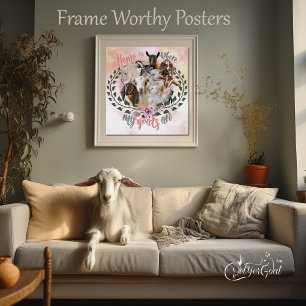 GOAT ART   Thuis is waar mijn geiten GetYerGoat Perfect Poster