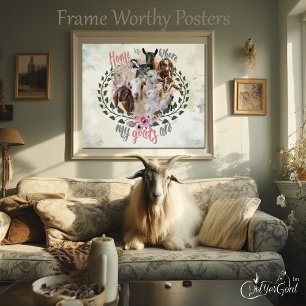 GOAT ART   Thuis is waar mijn geiten GetYerGoat Perfect Poster