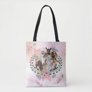 GOAT ART Thuis is waar mijn geiten GetYerGoat Tote Bag