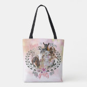 GOAT ART | Thuis is waar mijn geiten GetYerGoat Tote Bag (Achterkant)