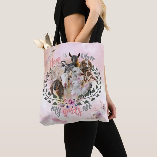 GOAT ART | Thuis is waar mijn geiten GetYerGoat Tote Bag (Dichtbij)