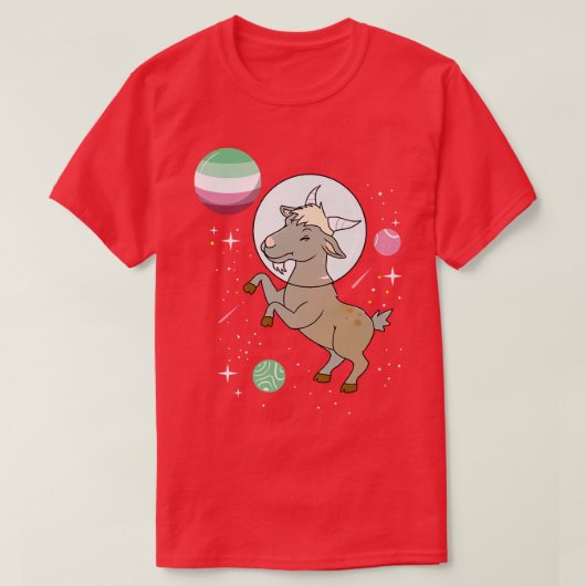 Goat Astronaut Abroseual Pride T-shirt (Design voorkant)