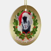 GOAT Baby Nigerian Santa Hat kerstversiering Keramisch Ornament (Rechts)