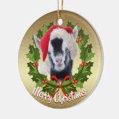 GOAT Baby Nigerian Santa Hat kerstversiering Keramisch Ornament (Links)