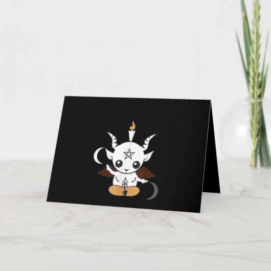 Goat Baphomet Halloween Gift Kaart (Voorkant)