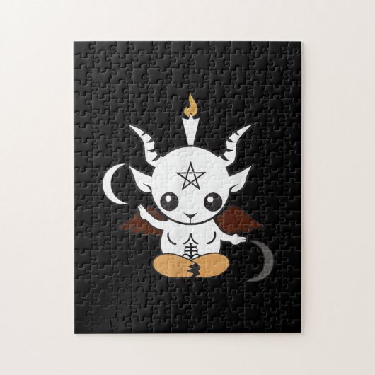 Goat Baphomet Halloween Gift Legpuzzel (Verticaal)