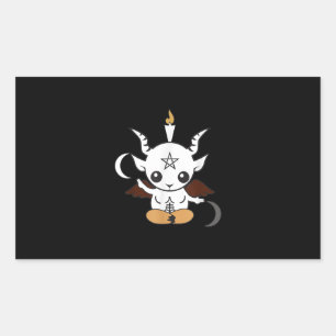 Goat Baphomet Halloween Gift Rechthoekige Sticker