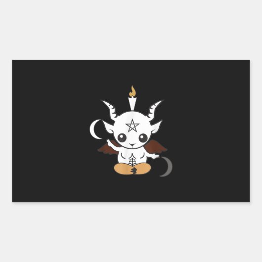 Goat Baphomet Halloween Gift Rechthoekige Sticker (Voorkant)