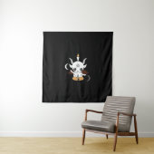 Goat Baphomet Halloween Gift Wandkleed (In situ)
