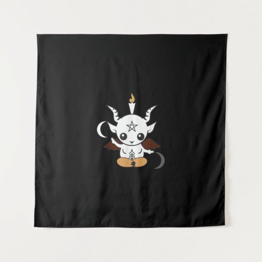 Goat Baphomet Halloween Gift Wandkleed (Voorkant)