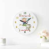 Goat Berry Funny Cartoon Wall Clock Grote Klok (Huis)