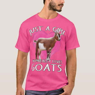 Goat Boerderij boer gewoon een meisje dat echt hou T-shirt
