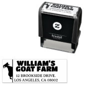 Goat Boerderij Business Uniek Leuk Retouradres Zelfinktende Stempel (In situ)