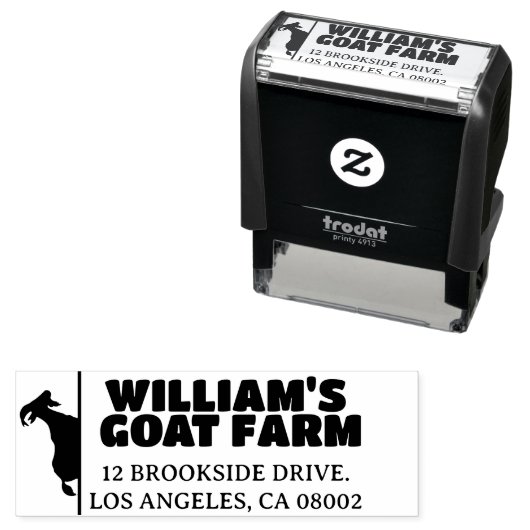Goat Boerderij Business Uniek Leuk Retouradres Zelfinktende Stempel (In situ)