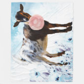 GOAT| Bubblegum Nigerian in Flowers GetYerGoat™ Fleece Deken (Voorkant)