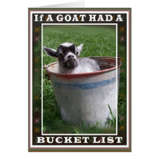 Goat Bucket List Card