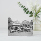 Goat Carriages op Coney Island, 1910 Briefkaart (Staand voorkant)