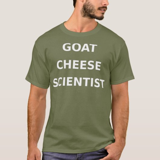 Goat Cheese Scientist Funny Gag Gift Junk Food T-shirt (Voorkant)