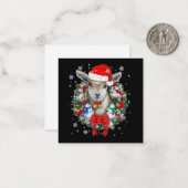 Goat Christmas Ornament Notitiekaartje (Voorkant / Achterkant in situ)