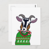 Goat Christmas Sweater Briefkaart (Voorkant / Achterkant)