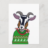 Goat Christmas Sweater Briefkaart (Voorkant)