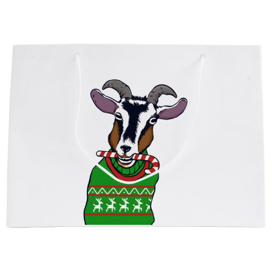 Goat Christmas Sweater Groot Cadeauzakje (Voorkant)