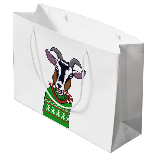 Goat Christmas Sweater Groot Cadeauzakje (Achterkant Gekanteld)